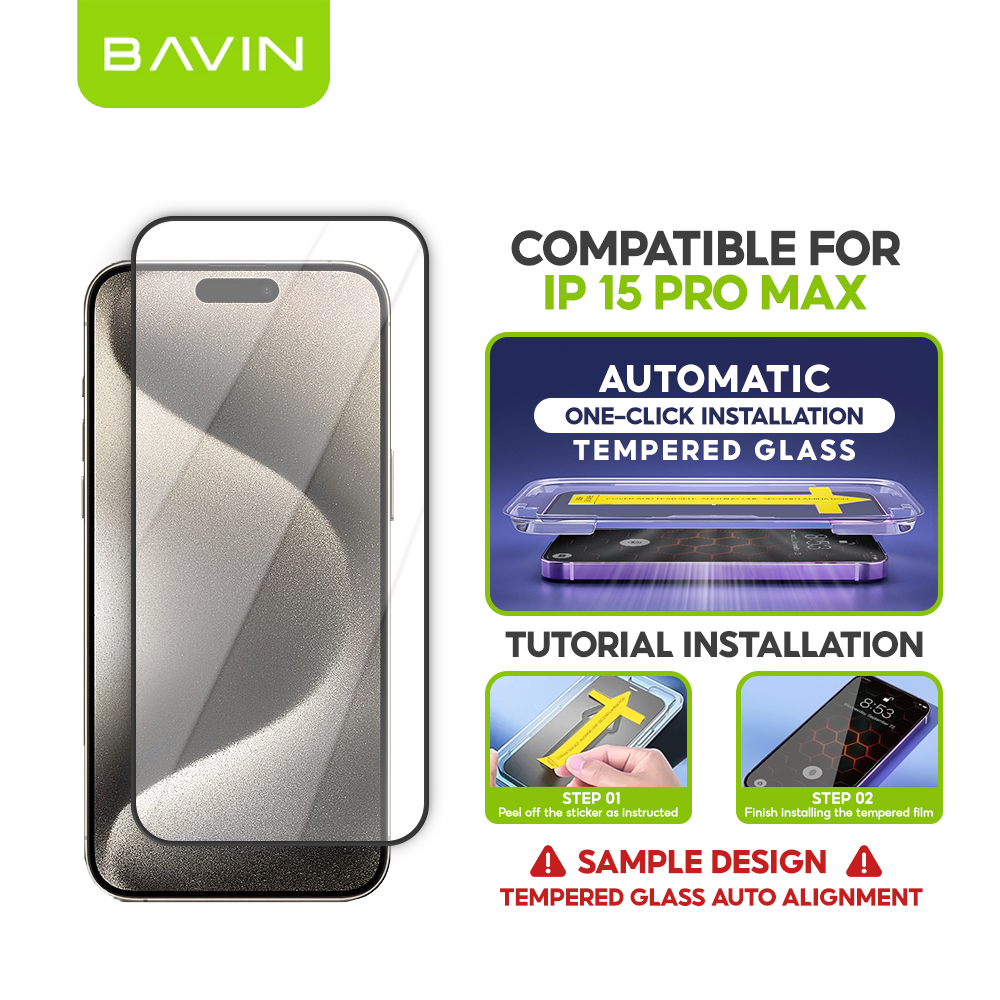 BAVIN Q3 One Click Series Screen Protector Tempered Glass Full Screen for iPhone X/XS/11/12/13/14/15/16/16E/17 Series