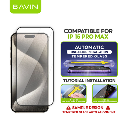 BAVIN Q3 One Click Series Screen Protector Tempered Glass Full Screen for iPhone X/XS/11/12/13/14/15/16/16E/17 Series
