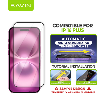 BAVIN Q3 One Click Series Screen Protector Tempered Glass Full Screen for iPhone X/XS/11/12/13/14/15/16/16E/17 Series