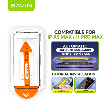 BAVIN S-Q11 One-Click Privacy Tempered Glass for iPhone X-16 / 16E / 17 Series