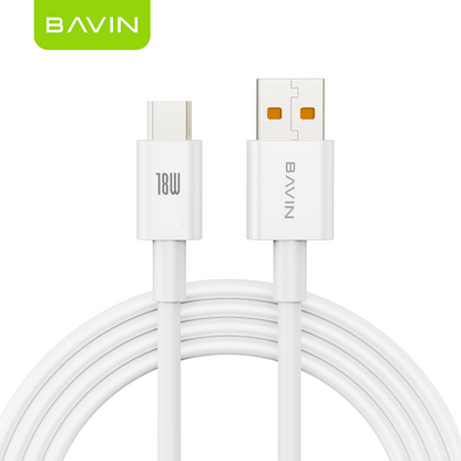 BAVIN U-CB294-XX 6A Fast Charging 18W/12W Qualcomm 3.0 USB Fast Charge Data Cable for Type-C Micro & iPh