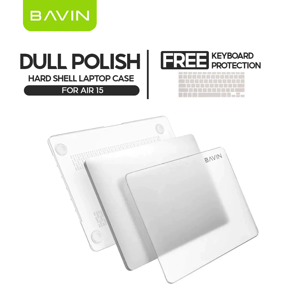 BAVIN C06 / C05 Transparent & Glossy Clear Case Anti-Scratch + Keyboard Protector For iPh Laptop for 13.3" / 13.6" / 15"