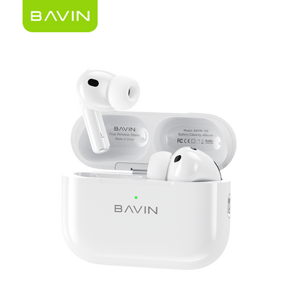 BAVIN BA109 Hi-Res Audio TWS Wireless Bluetooth 6.0 Earphones w/ Microphone & 30 Hours Playtime