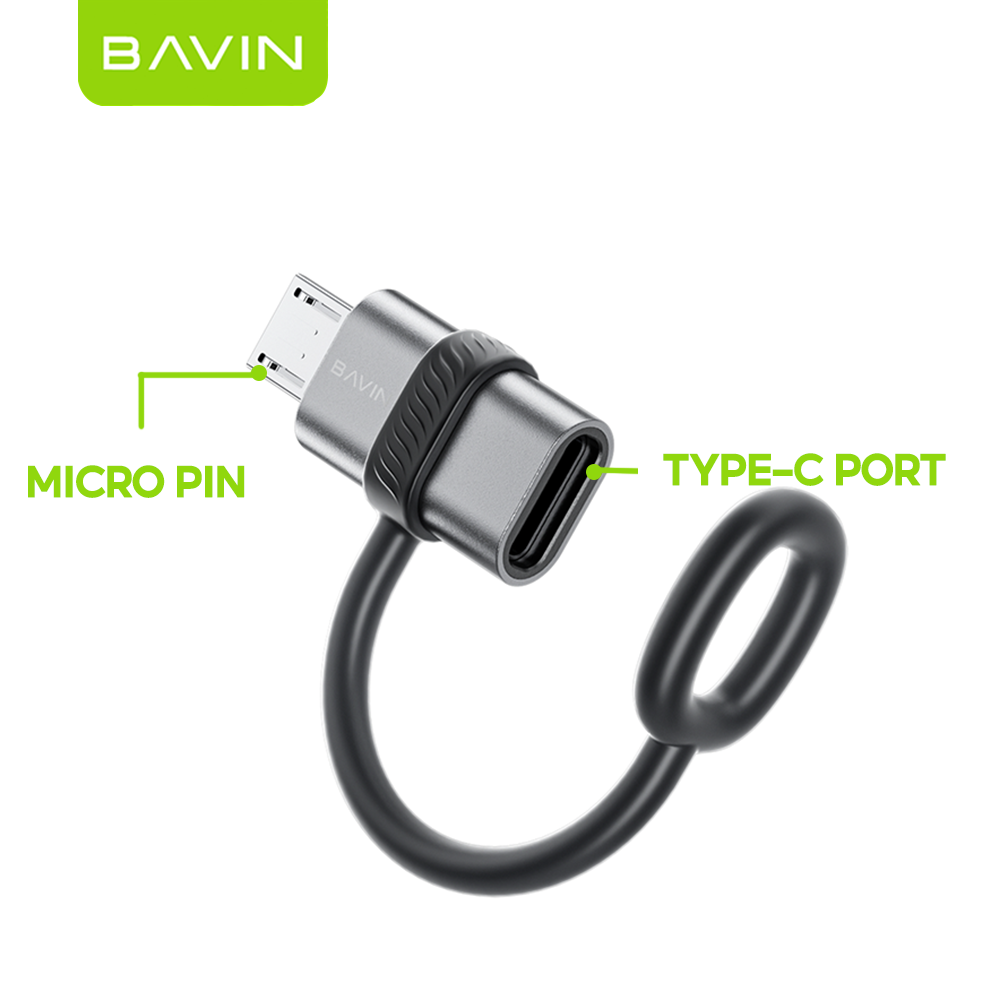 BAVIN O99 OTG Adapter USB / Type-C Port Converter 480Mbps High-Speed Data Transfer for Type-C, iPhone & Micro Devices