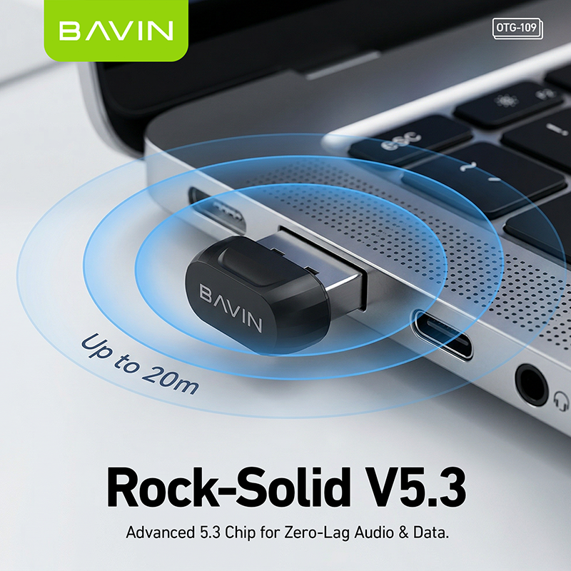 BAVIN O109 Mini USB Bluetooth Dongle Adapter for Wireless Speaker/Mouse/Keyboard/Headphones