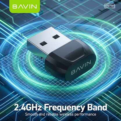 BAVIN O109 Mini USB Bluetooth Dongle Adapter for Wireless Speaker/Mouse/Keyboard/Headphones