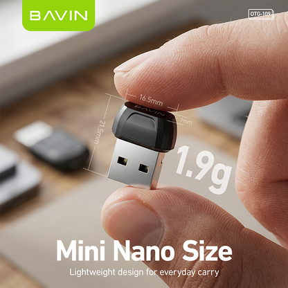 BAVIN O109 Mini USB Bluetooth Dongle Adapter for Wireless Speaker/Mouse/Keyboard/Headphones