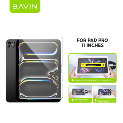 BAVIN S-Q17-XX One-Click Tempered Glass for iPad Mini, Air & Pro Series