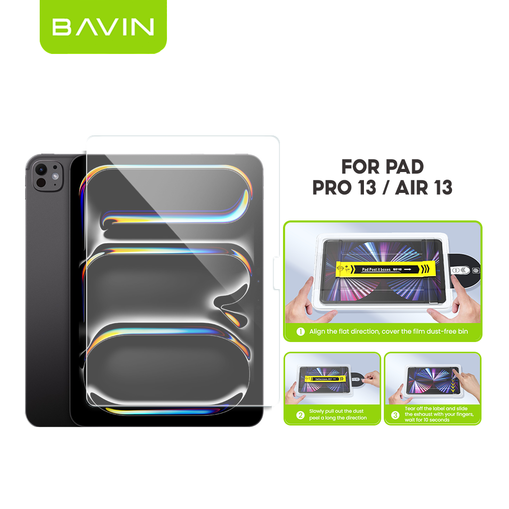 BAVIN S-Q17-XX One-Click Tempered Glass for iPad Mini, Air & Pro Series