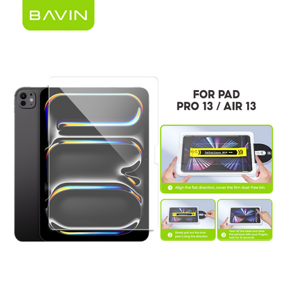 BAVIN S-Q17-XX One-Click Tempered Glass for iPad Mini, Air & Pro Series