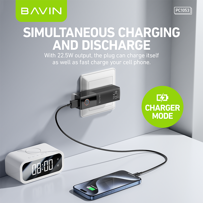 BAVIN Y-PC1053 5000mAh 3 IN 1 Portable Fast Charging Powerbank