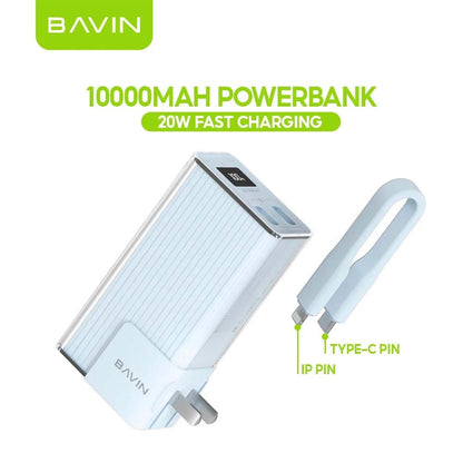 【Christmas Gift】BAVIN PC1100 10000mAh / PC1101 5000mAh PD 20W Fast Charging 2-in-1 PowerBank w/ Plug