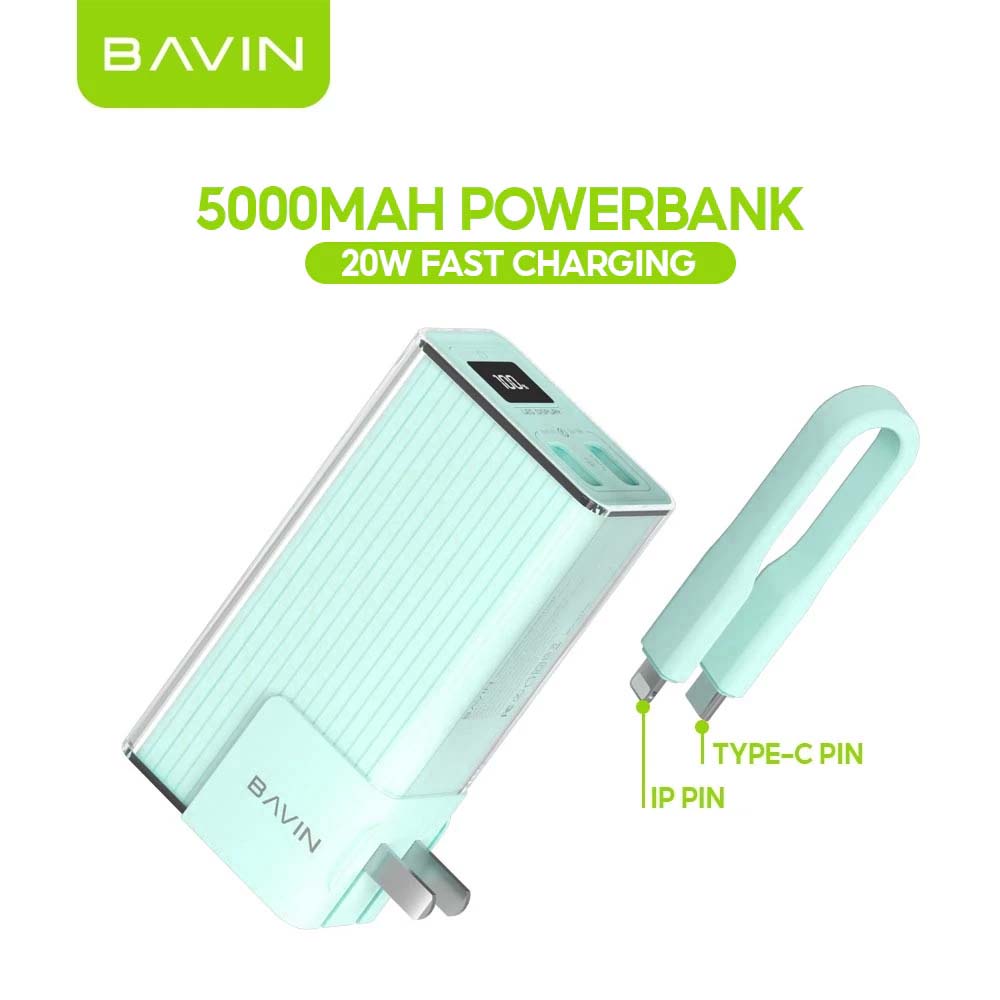 【Christmas Gift】BAVIN PC1100 10000mAh / PC1101 5000mAh PD 20W Fast Charging 2-in-1 PowerBank w/ Plug