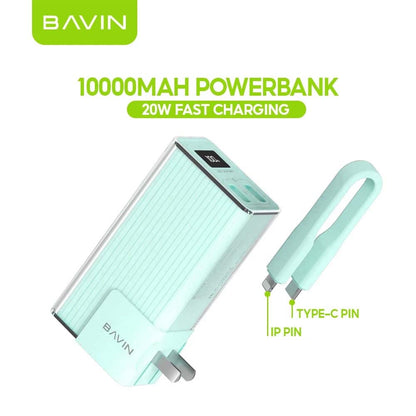 【Christmas Gift】BAVIN PC1100 10000mAh / PC1101 5000mAh PD 20W Fast Charging 2-in-1 PowerBank w/ Plug