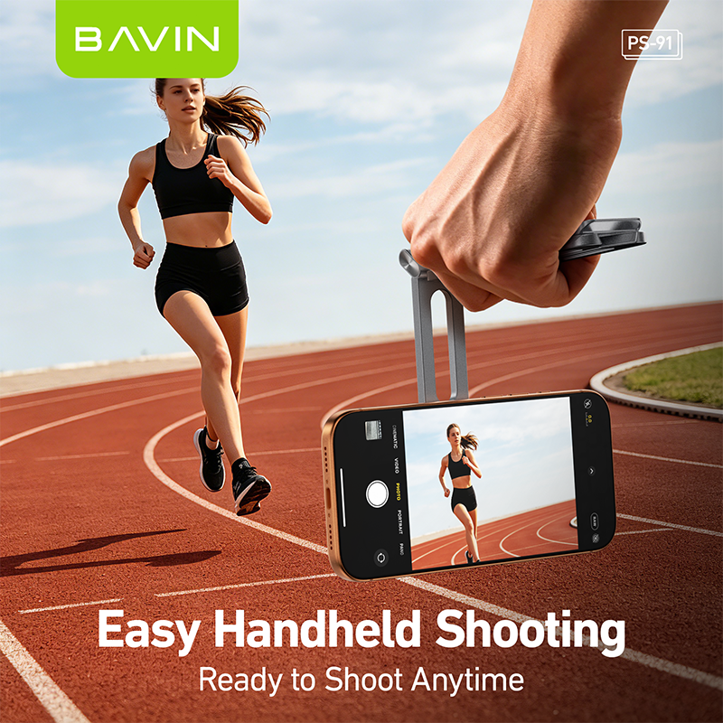 BAVIN PS91 3in1 Magnetic Phone Holder Tripod Mount Portable Foldable Handheld Stand for iPhone 17, Android