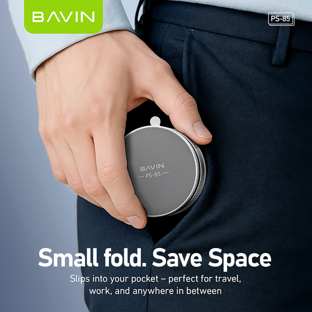 BAVIN D-S-PS85 Foldable Magnetic Vacuum Universal Car Mount 360° Rotating Phone Holder w/ Strong Magnetic Suction
