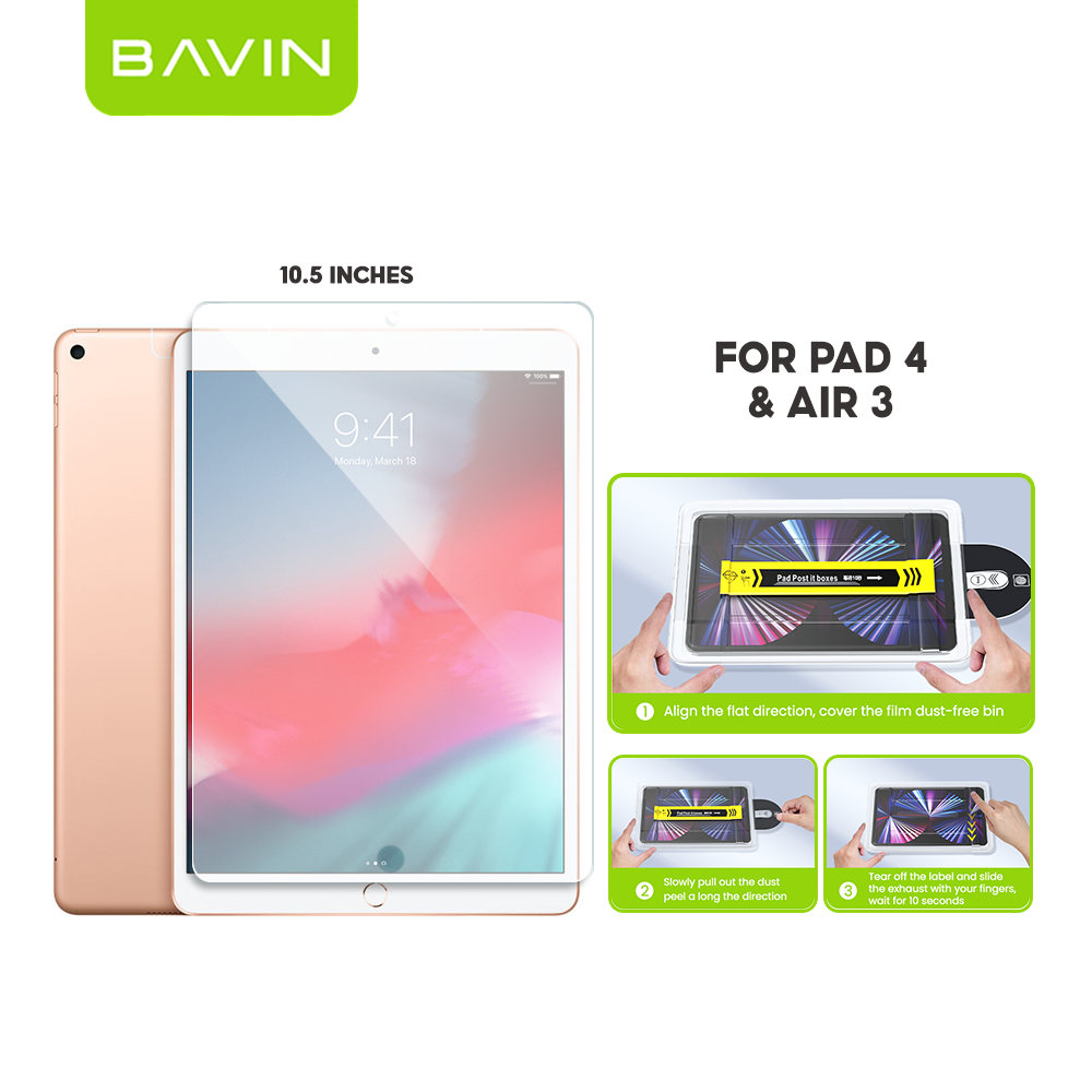 BAVIN S-Q17-XX One-Click Tempered Glass for iPad Mini, Air & Pro Series