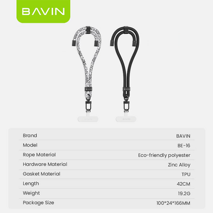 BAVIN E-BE16 Adjustable Phone Lanyard Wrist Strap for Anti-Loss & Fall Prevention