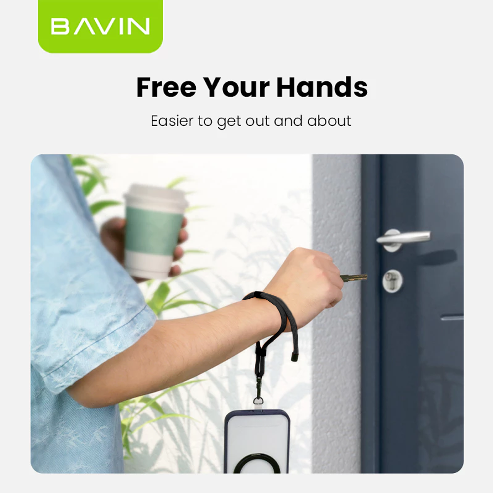 BAVIN E-BE16 Adjustable Phone Lanyard Wrist Strap for Anti-Loss & Fall Prevention