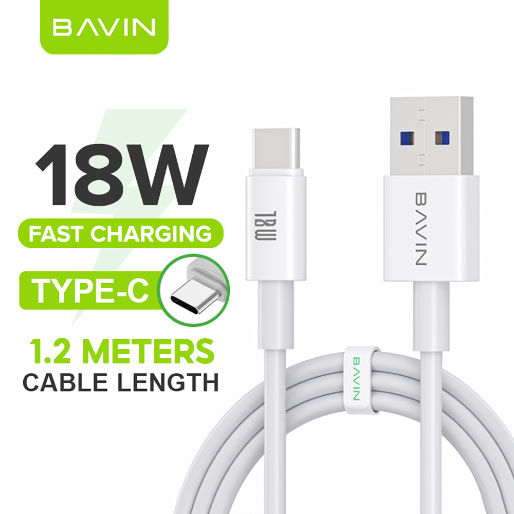 BAVIN U-CB253 60W 30W 18W 12W Fast Charging & Data Transfer 1.2/2m Cable For Micro Type-C iPhone