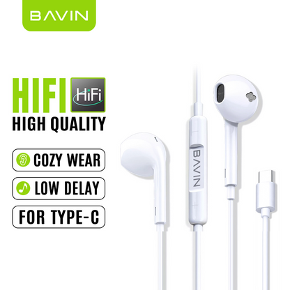 BAVIN H-XX-HX833 Wired Earphones w/ High Stereo Sound