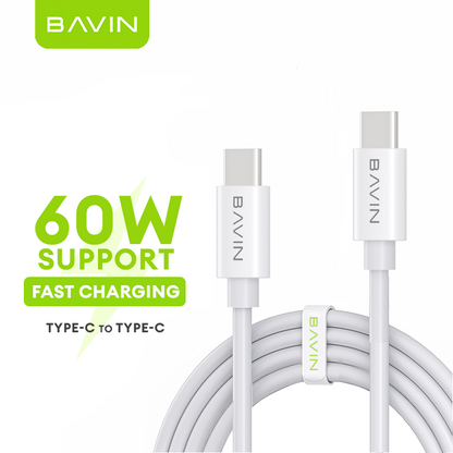 BAVIN U-CB008 12W / 18W / 20W / 60W Fast Charging Qualcomm3.0 Cable Charger High Speed Data Transfer 1/2/3 Meters Cord