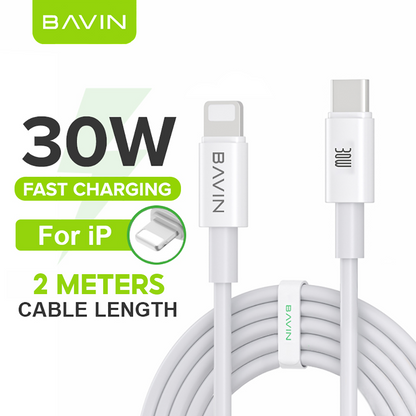 BAVIN U-CB253 60W 30W 18W 12W Fast Charging & Data Transfer 1.2/2m Cable For Micro Type-C iPhone