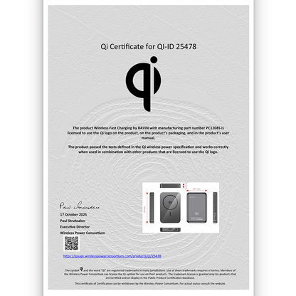 【Qi2 25W】BAVIN PC1208S 10000mAh 25W Magnetic Wireless Powerbank + PD 35W Fast Charge for iP17 Series