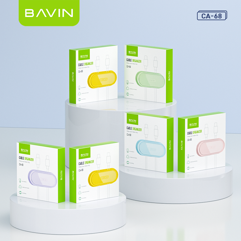 BAVIN CA68 Desktop Cable Storage Cord Wrapper Cable Wire Cord Organizer Winder Cable Management Clip