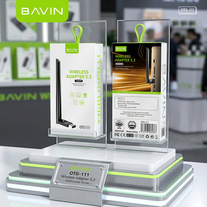 BAVIN O111 USB Bluetooth 100M Dongle Adapter Wireless Range for PC/Speaker/Laptops/Mouse/Keyboard/Music Audio Receiver