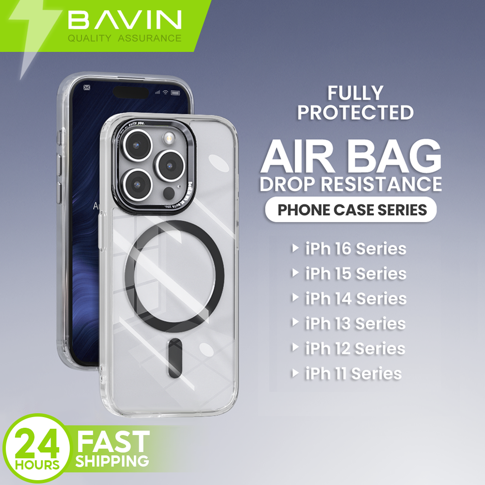 BAVIN YX304 Magnetic Suction Phone Case w/ Built-in Magnetic Ring | Drop Protection, Dustproof Compatible for iPhone 11-17 Series