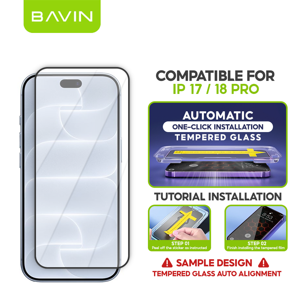 BAVIN Q3 One Click Series Screen Protector Tempered Glass Full Screen for iPhone X/XS/11/12/13/14/15/16/16E/17 Series
