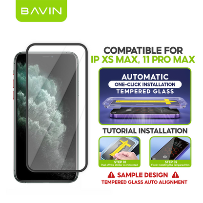 BAVIN Q11 One Click Screen Protector Privacy Tempered Glass for iPhone X/XS/11/12/13/14/15/16/17 Series