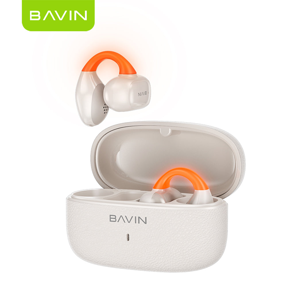 BAVIN HB-BA-102 Open-Ear TWS Bluetooth Earbuds w/ LED Light, Touch Controls, AI Voice Assistant & Translation