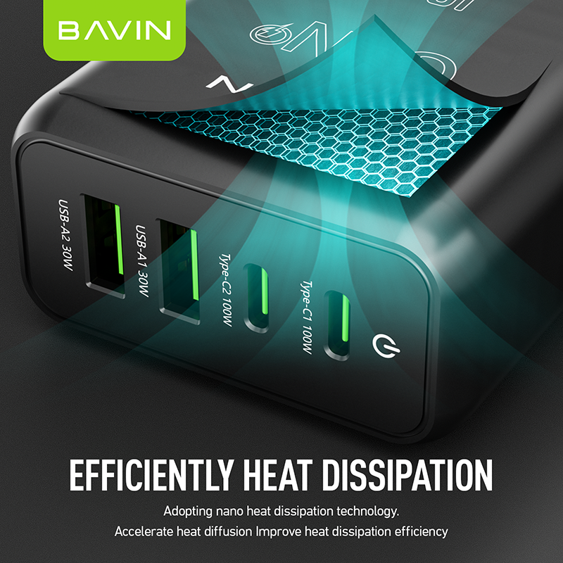 BAVIN C-PC927 100W Multi-Port Fast Charger for Type-C & USB