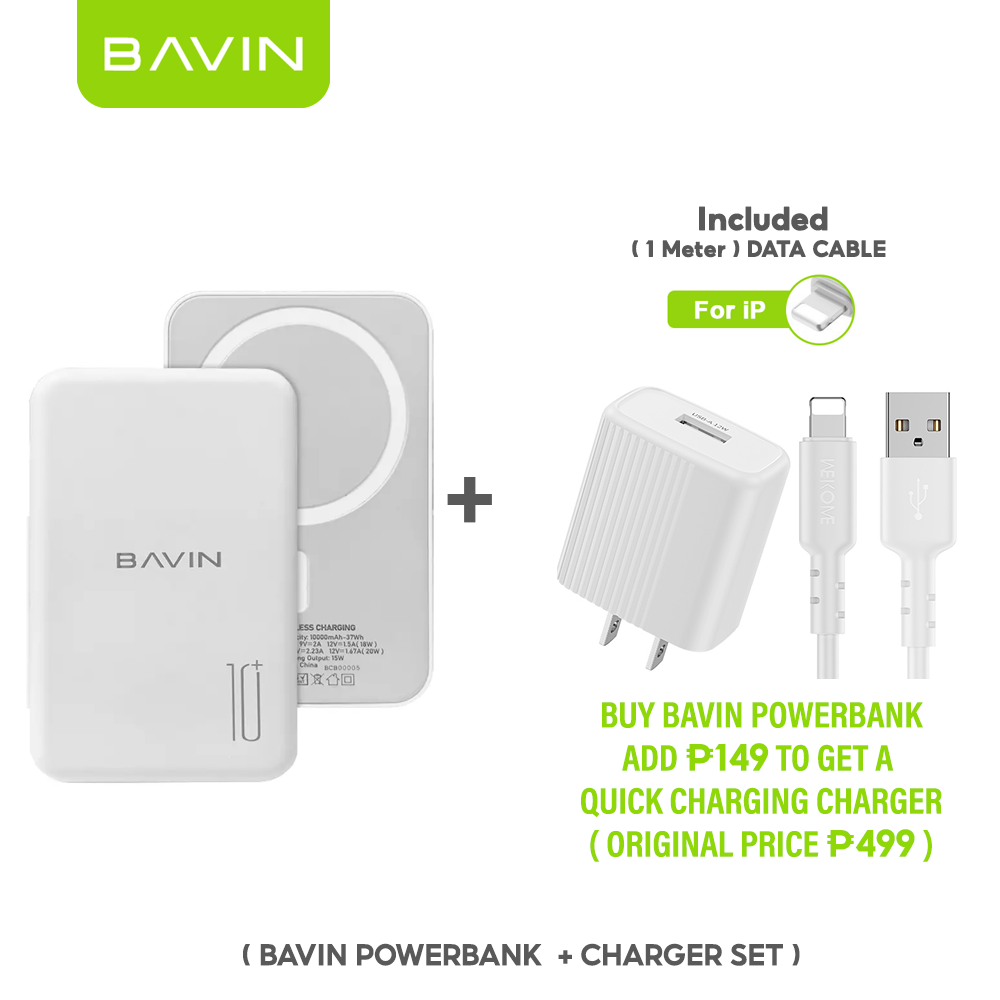 BAVIN Y-PC029P 5000mAh / 10000mAh Wireless Fast Charging Powerbank w/ USB-C Input/Output