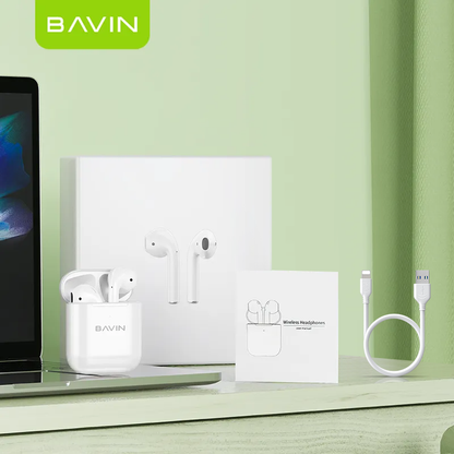 BAVIN BA32 Bluetooth Wireless Earbuds High Stereo Sound & Touch Control | TWS AI Smart QR Code