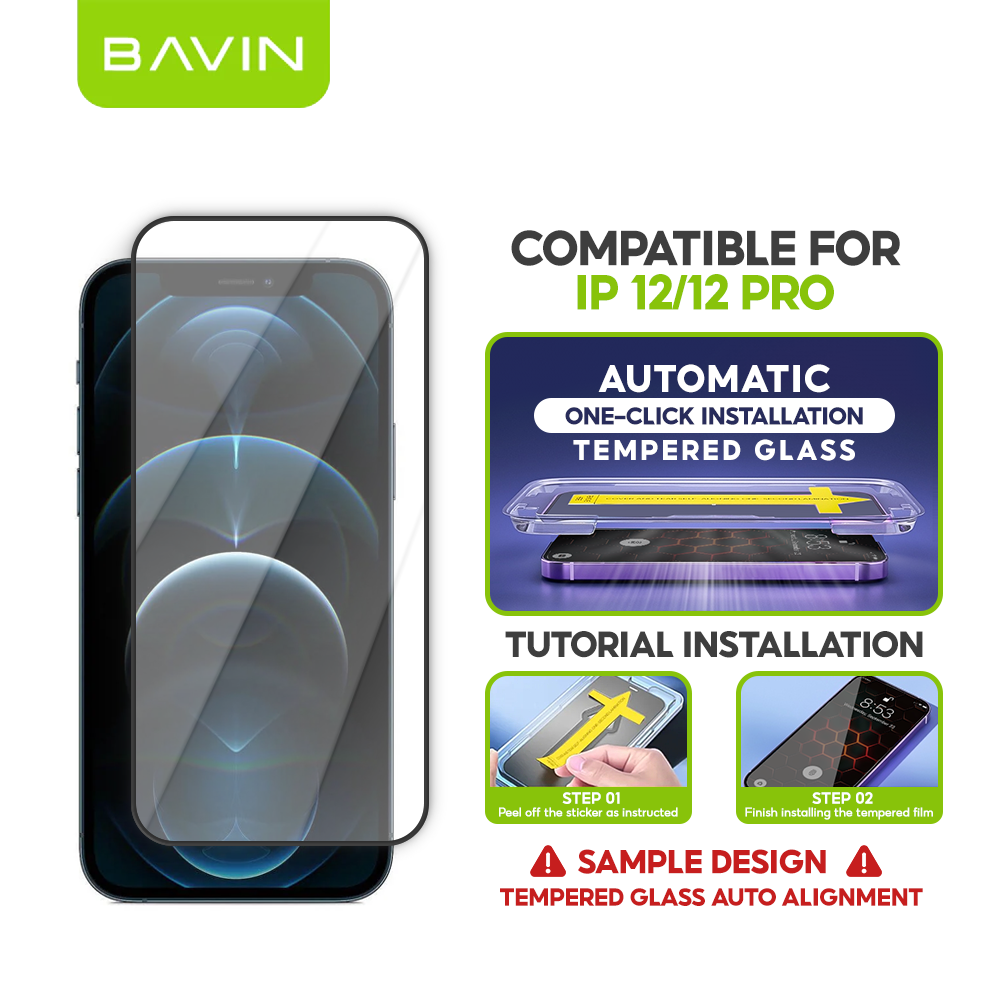 BAVIN Q3 One Click Series Screen Protector Tempered Glass Full Screen for iPhone X/XS/11/12/13/14/15/16/16E/17 Series
