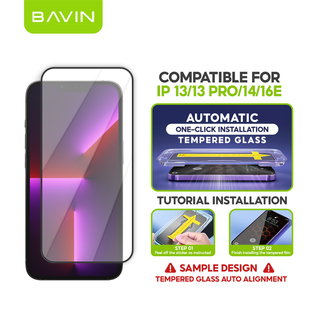 BAVIN Q3 One Click Series Screen Protector Tempered Glass Full Screen for iPhone X/XS/11/12/13/14/15/16/16E/17 Series