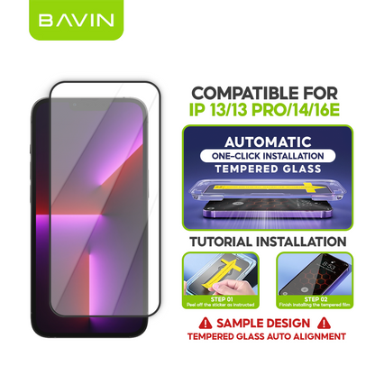BAVIN Q3 One Click Series Screen Protector Tempered Glass Full Screen for iPhone X/XS/11/12/13/14/15/16/16E/17 Series
