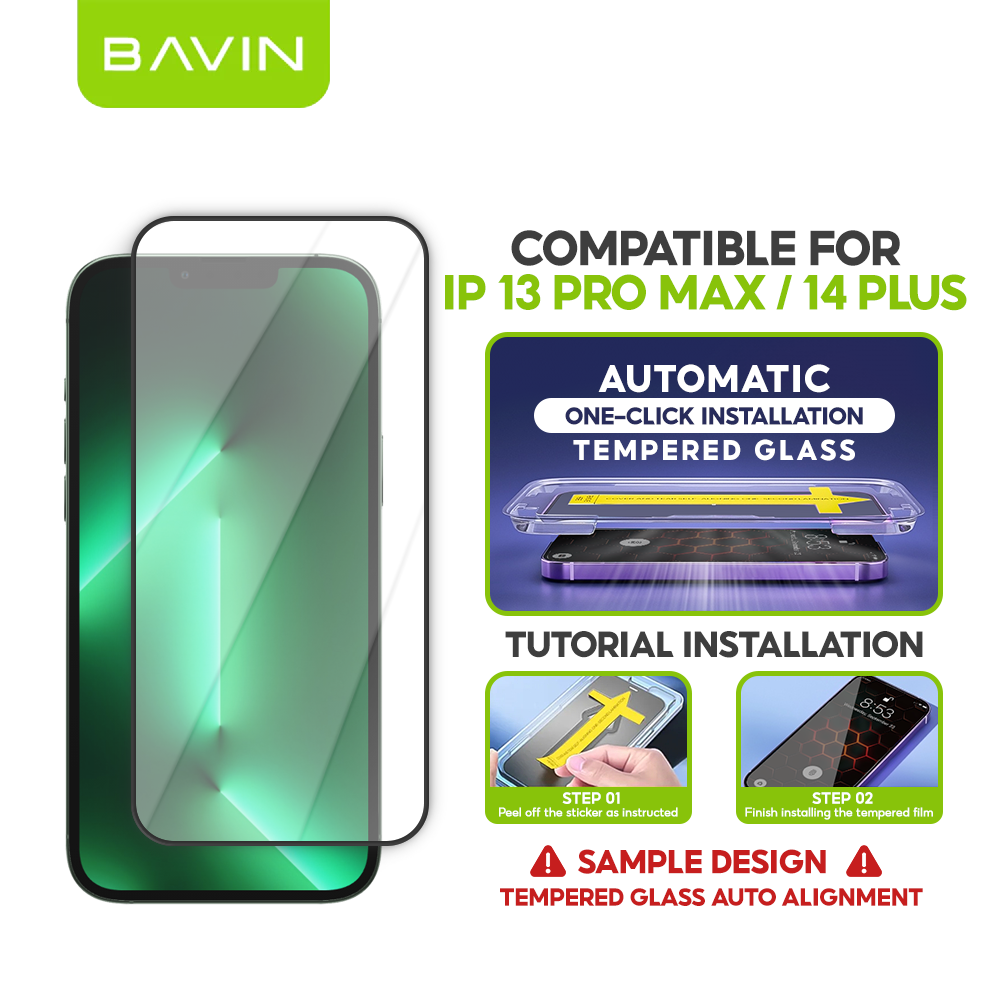 BAVIN Q3 One Click Series Screen Protector Tempered Glass Full Screen for iPhone X/XS/11/12/13/14/15/16/16E/17 Series