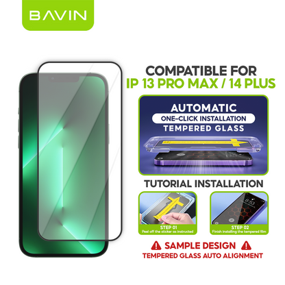 BAVIN Q3 One Click Series Screen Protector Tempered Glass Full Screen for iPhone X/XS/11/12/13/14/15/16/16E/17 Series