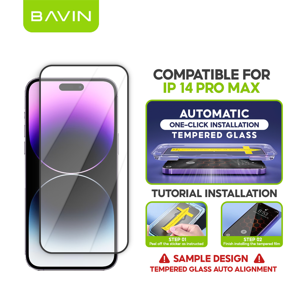 BAVIN Q3 One Click Series Screen Protector Tempered Glass Full Screen for iPhone X/XS/11/12/13/14/15/16/16E/17 Series