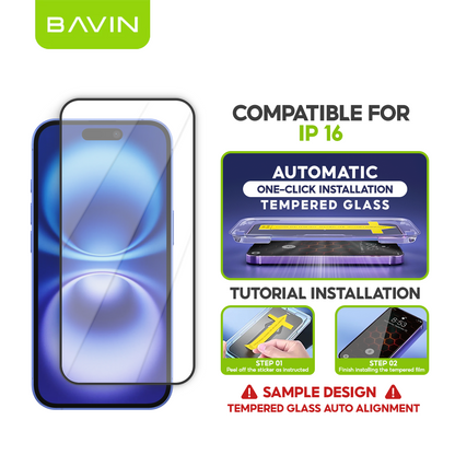 BAVIN Q3 One Click Series Screen Protector Tempered Glass Full Screen for iPhone X/XS/11/12/13/14/15/16/16E/17 Series