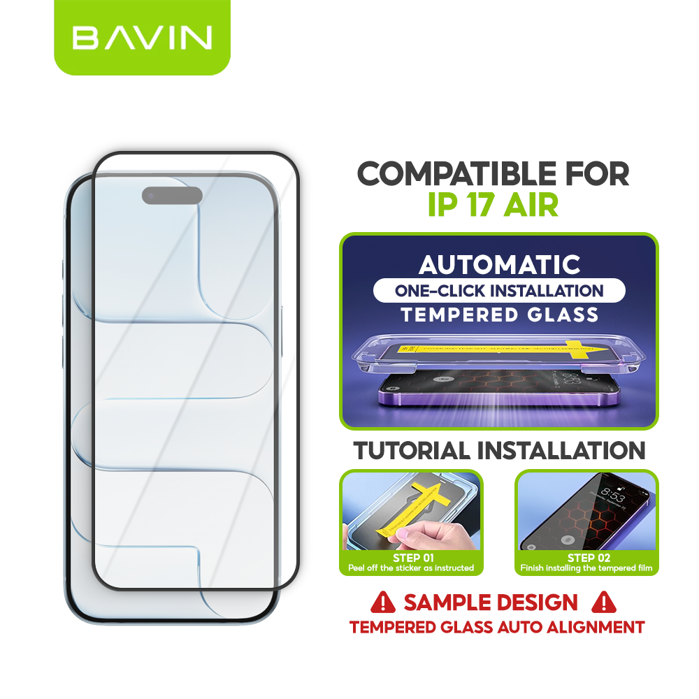 BAVIN Q3 One Click Series Screen Protector Tempered Glass Full Screen for iPhone X/XS/11/12/13/14/15/16/16E/17 Series