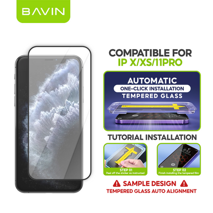BAVIN Q3 One Click Series Screen Protector Tempered Glass Full Screen for iPhone X/XS/11/12/13/14/15/16/16E/17 Series
