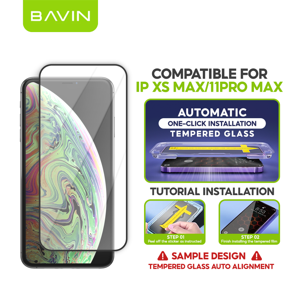 BAVIN Q3 One Click Series Screen Protector Tempered Glass Full Screen for iPhone X/XS/11/12/13/14/15/16/16E/17 Series