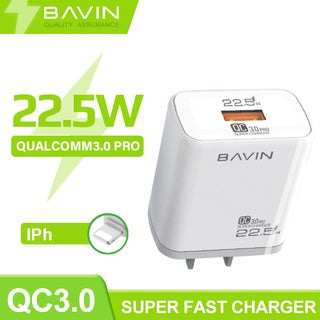 BAVIN C-PC826-XX QC3.0 Wall Charger w/ Charging Cable