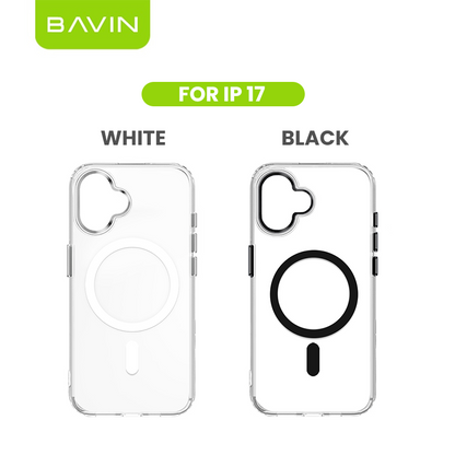 BAVIN YX304 Magnetic Suction Phone Case w/ Built-in Magnetic Ring | Drop Protection, Dustproof Compatible for iPhone 11-17 Series