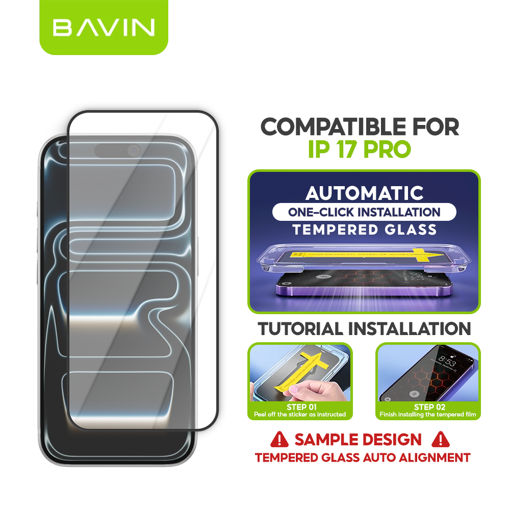 BAVIN Q3 One Click Series Screen Protector Tempered Glass Full Screen for iPhone X/XS/11/12/13/14/15/16/16E/17 Series